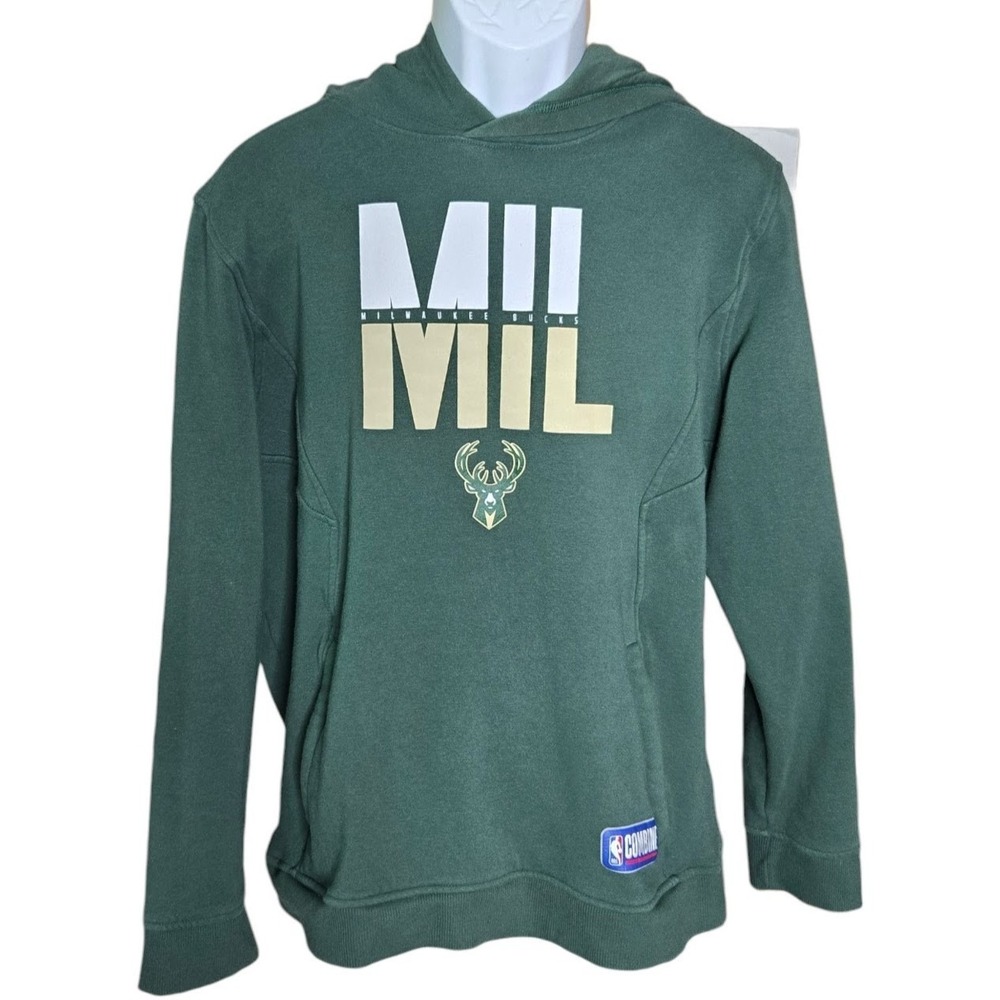 Under Armour Mens Milwaukee Bucks Hoodie Size L Basketball NBA Combine Green